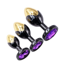 Venusfun 3PCS Metal Anal Plug Dual-color Butt Plug For BDSM Play