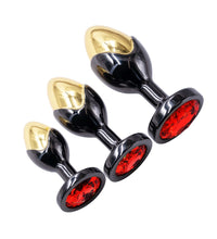 Venusfun 3PCS Metal Anal Plug Dual-color Butt Plug For BDSM Play