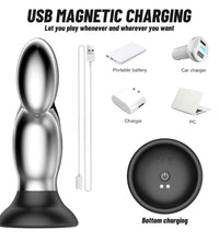 Venusfun 10 Speeds Remote Metal Anal Plug Prostate Massager