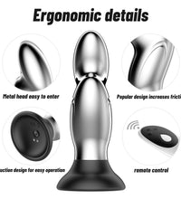 Venusfun 10 Speeds Remote Metal Anal Plug Prostate Massager