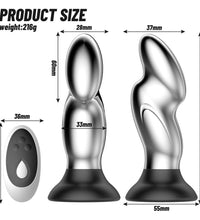 Venusfun 10 Speeds Remote Metal Anal Plug Prostate Massager