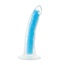 Blush Neo Elite Prysm Glow In The Dark Neon Blue 7 Inch Dual Density Realistic Dildo