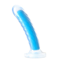 Blush Neo Elite Tao 7 Inch Dildo Glow In The Dark Neon Blue