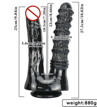Venusfun Monster 10.8 Inch Double Ended Dildo Curved Shaft Realistic Big Cock for Couples