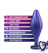 Blush Anal Adventures Matrix Wavy Bling Sapphire 4.5-Inch Anal Plug