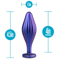 Blush Anal Adventures Matrix Wavy Bling Sapphire 4.5-Inch Anal Plug