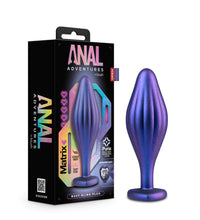 Blush Anal Adventures Matrix Wavy Bling Sapphire 4.5-Inch Anal Plug