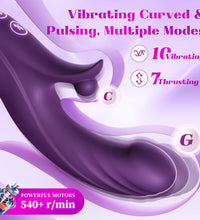 Thrusting Vibrator Clitoral Stimulator G-Spot Dildo with Heating