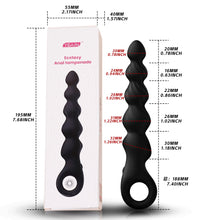 YEAIN Liquid Silicone Vibrating Progressive Anal Beads Ball Prostate Massager