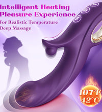 Thrusting Vibrator Clitoral Stimulator G-Spot Dildo with Heating