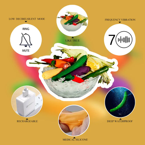 Venusfun Wistone Silicone Vegetable Clitoral Vibrator Massager