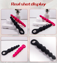 YEAIN Liquid Silicone Vibrating Progressive Anal Beads Ball Prostate Massager