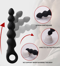 YEAIN Liquid Silicone Vibrating Progressive Anal Beads Ball Prostate Massager