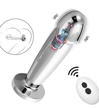 Venusfun Stainless Steel Vibrator Dildo Anal Plug With Remote Control