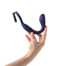 AROSUM VibraDuo Vibrating Perineum & Prostate Massager Double Cock Rings with Remote