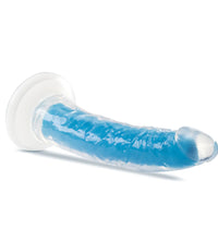 Blush Neo Elite Prysm Glow In The Dark Neon Blue 7 Inch Dual Density Realistic Dildo