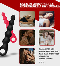 YEAIN Liquid Silicone Vibrating Progressive Anal Beads Ball Prostate Massager