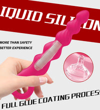 YEAIN Liquid Silicone Vibrating Progressive Anal Beads Ball Prostate Massager