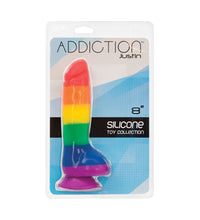 Venusfun Addiction Justin Silicone Rainbow Pride 8 Inch Dildo
