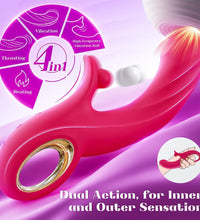 Thrusting Vibrator Clitoral Stimulator G-Spot Dildo with Heating