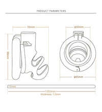 LOCKINK Sevanda Stainless Steel Metal Chastity Penis Cage Device