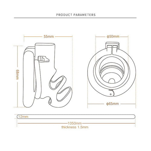 LOCKINK Sevanda Stainless Steel Metal Chastity Penis Cage Device