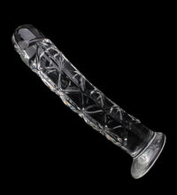 Reticulated Icicle 8 inch Glass Dildo