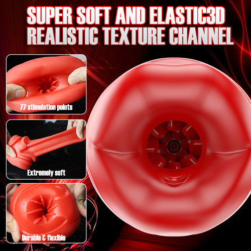 Venusfun 360° Deep Throat Sucking Blowjob Heating & LCD Function Male Masturbator