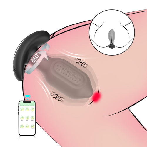 360° Rotating Vibrating Butt Plug with App / Remote Control