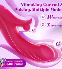 Thrusting Vibrator Clitoral Stimulator G-Spot Dildo with Heating