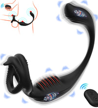 3 in 1 Vibrating Penis Ring Prostate Massager with Remote