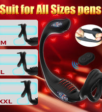 3 in 1 Vibrating Penis Ring Prostate Massager with Remote