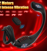 3 in 1 Vibrating Penis Ring Prostate Massager with Remote