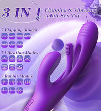 3 in 1 Rabbit Vibrator Flapping G-Spot Clit Stimulator with APP Control