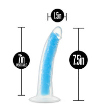 Blush Neo Elite Prysm Glow In The Dark Neon Blue 7 Inch Dual Density Realistic Dildo