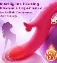 Thrusting Vibrator Clitoral Stimulator G-Spot Dildo with Heating