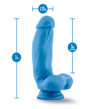 Blush Neo Elite 7in Silicone Dual Density Blue Cock