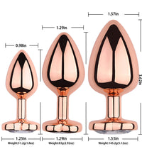 Metal Butt Plug Set 3 Sizes Luxury Jewelry Anal Trainers