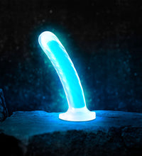 Blush Neo Elite Tao 7 Inch Dildo Glow In The Dark Neon Blue