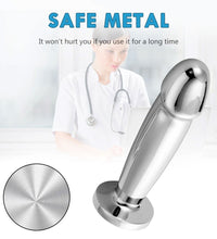 Venusfun Stainless Steel Vibrator Dildo Anal Plug With Remote Control