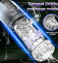 Aierle Suction Thrusting Vibrator Masturbation Cup with Tougue Licking