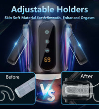 Foldable Handles Male Masturbator Thrusting Vibration Blowjob Sucking Machine