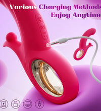 Thrusting Vibrator Clitoral Stimulator G-Spot Dildo with Heating