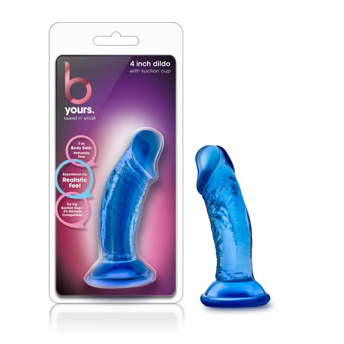 Blush B Yours Sweet N' Small Realistic Blue 4.5 Inch Dildo
