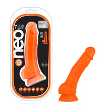 Blush Neo Elite Orange 7.5 Inch Silicone Dual Density Suction Cup Dildo