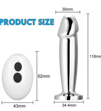 Venusfun Stainless Steel Vibrator Dildo Anal Plug With Remote Control