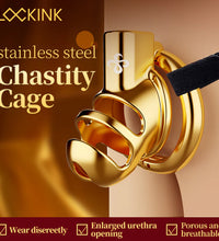 LOCKINK Sevanda Stainless Steel Metal Chastity Penis Cage Device