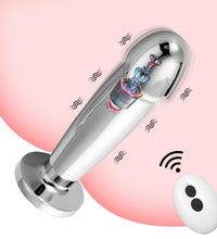 Venusfun Stainless Steel Vibrator Dildo Anal Plug With Remote Control