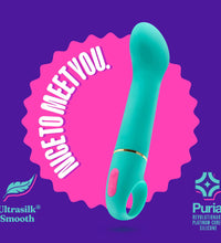 Blush Aria Flirty AF Silicone G-Spot Vibrator with Loop Handle Teal