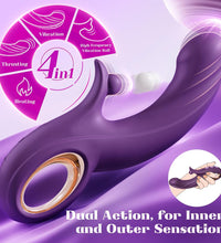 Thrusting Vibrator Clitoral Stimulator G-Spot Dildo with Heating